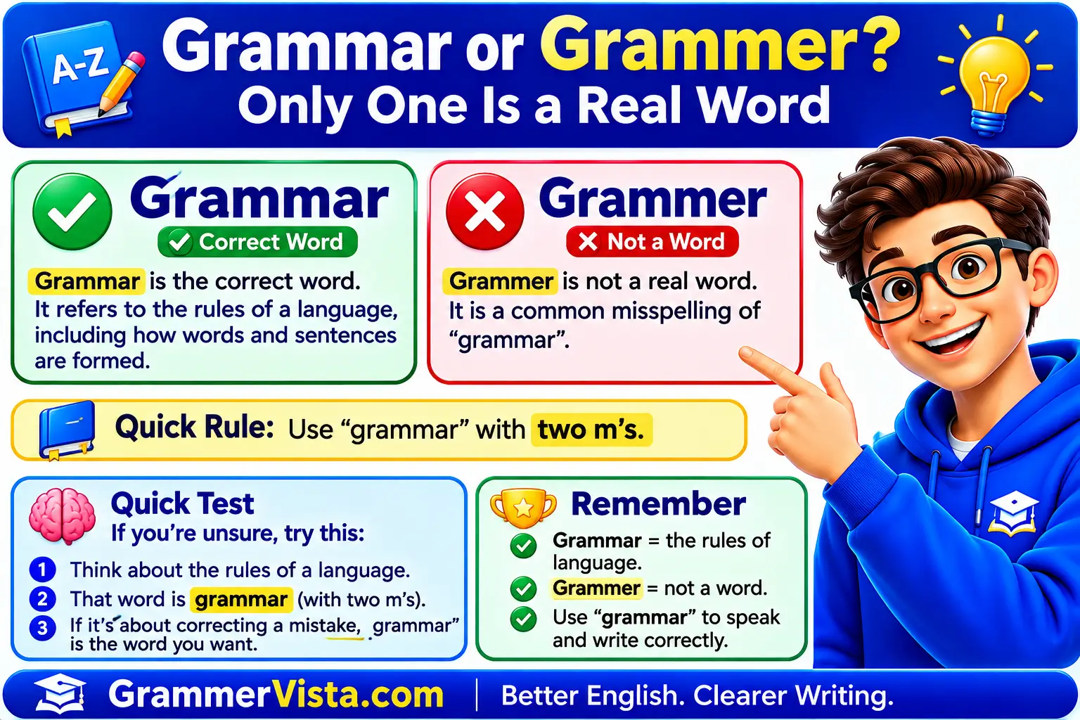 Grammar or Grammer? Only One Is a Real Word