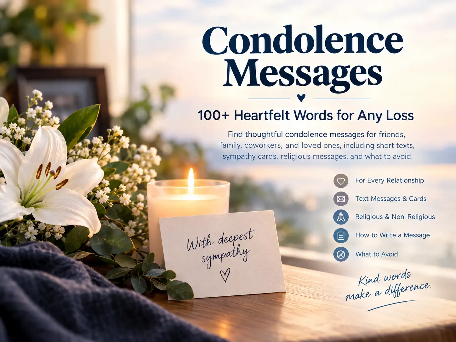 Condolence Messages: 100+ Heartfelt Words for Any Loss