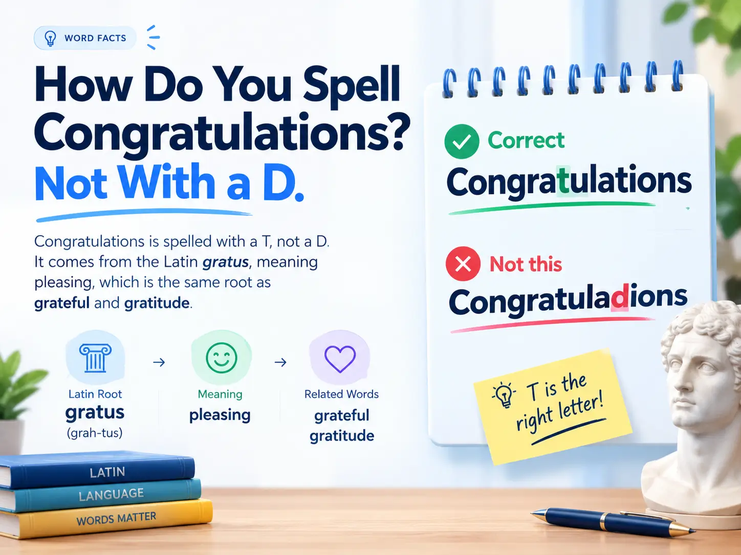 How Do You Spell Congratulations? Not With a D