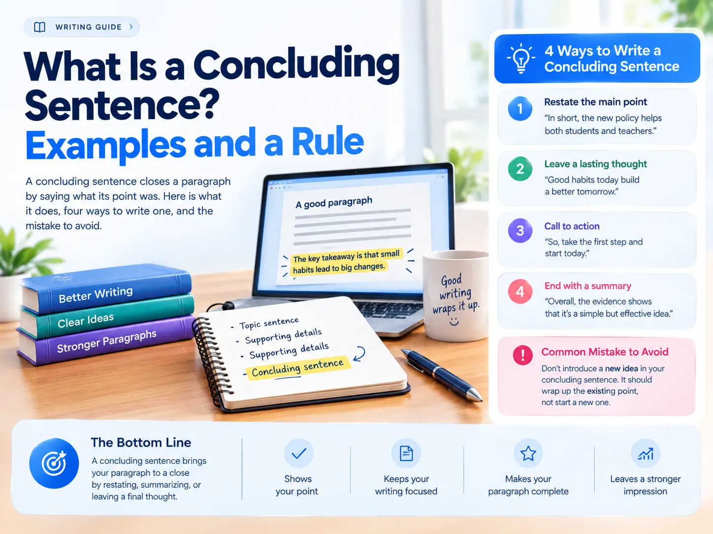 What Is a Concluding Sentence? Examples and a Rule